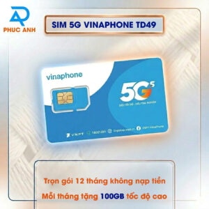 Sim 4G/5G Vinaphone 100Gb/Tháng trọn gói 12 tháng không nạp tiền